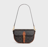 folco shoulder bag in triomphe canvas and calfskin