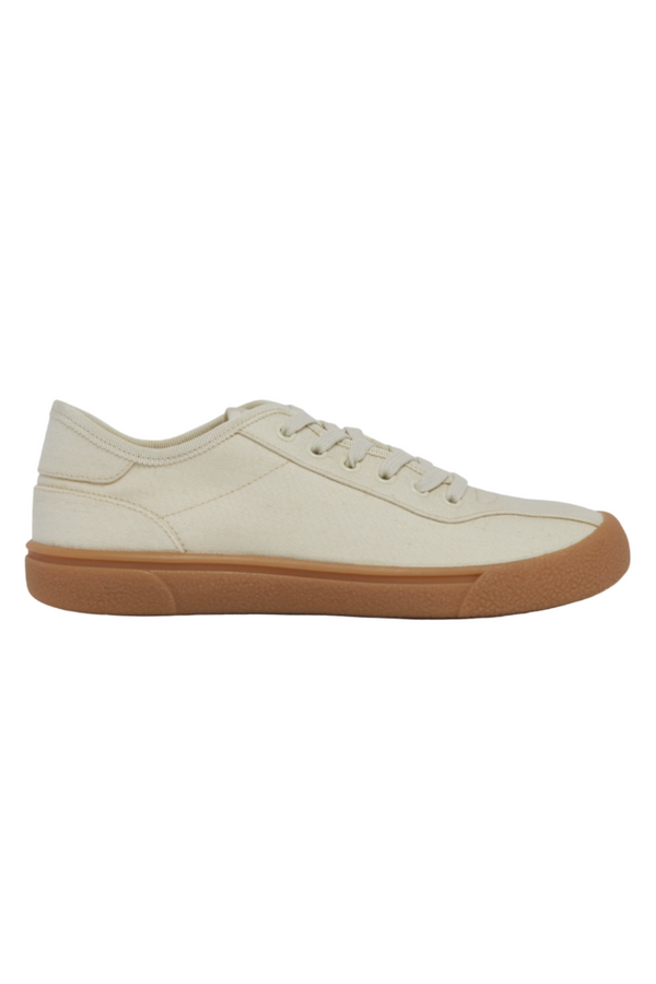 canvas sneakers in viscose and linen