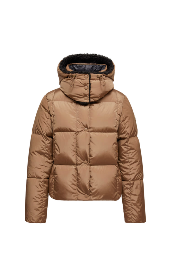 Castelnou Square-Quilted Hooded Short Down Jacket