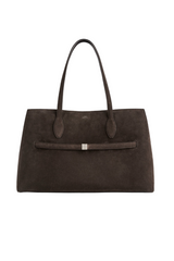 Suede lounge tote brown