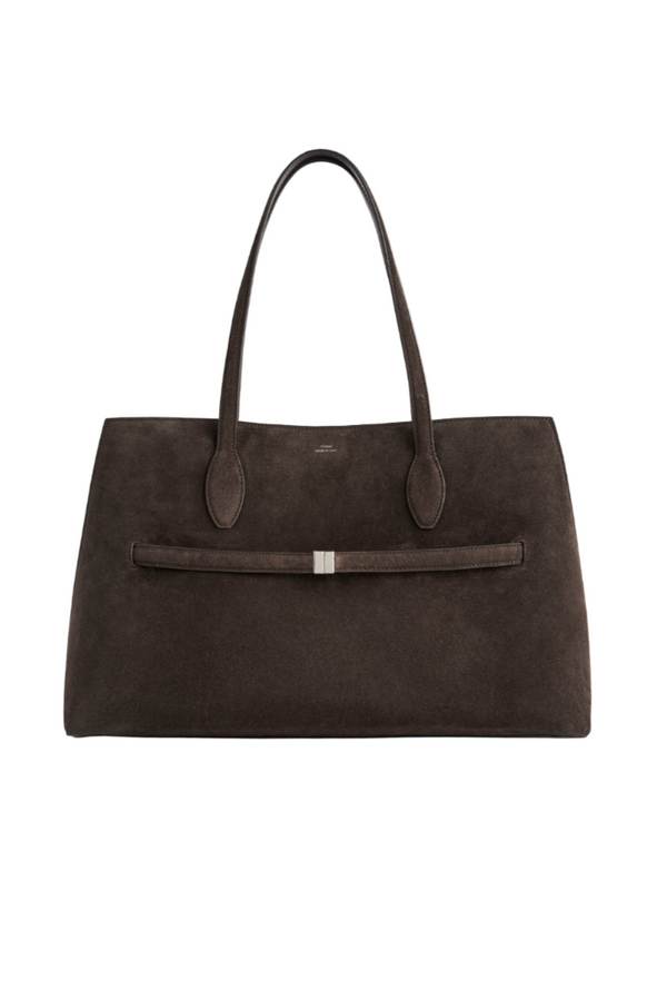 Suede lounge tote brown