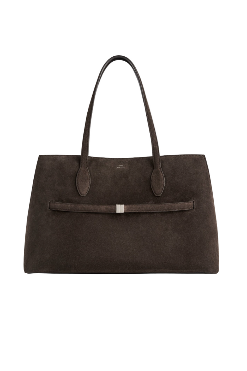 Suede lounge tote brown