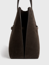 Suede lounge tote brown