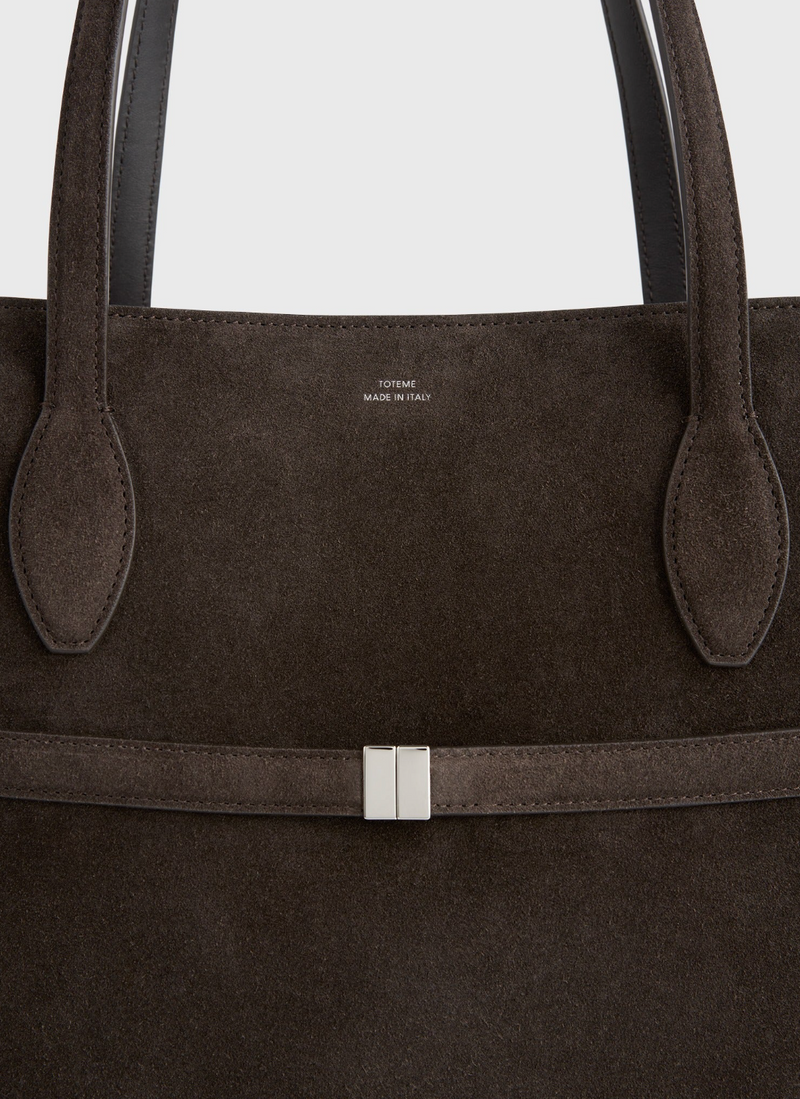 Suede lounge tote brown