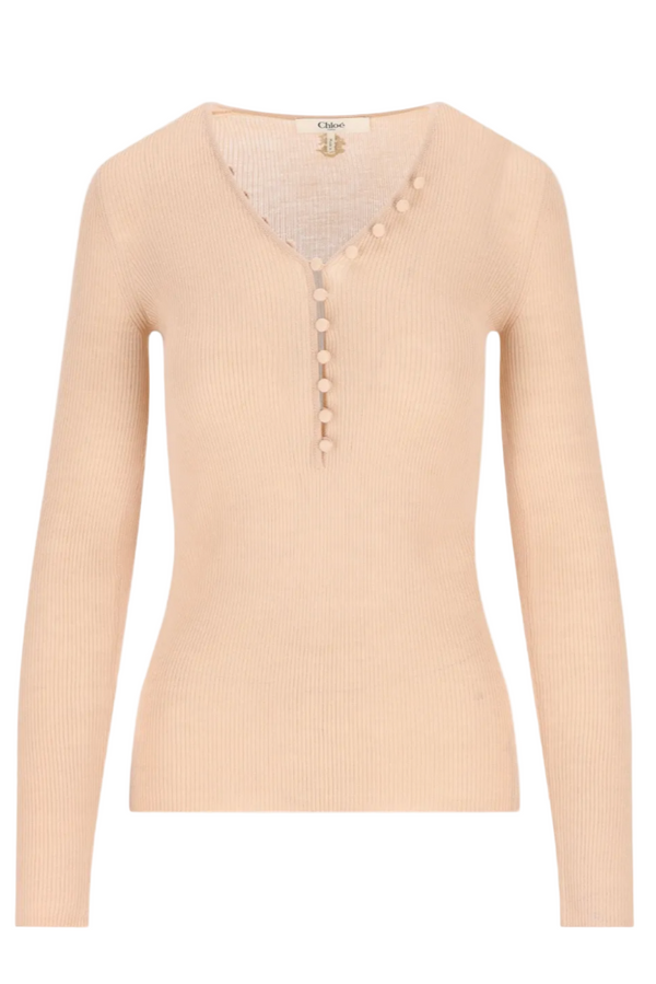 Henley shirt in a merino wool knit
