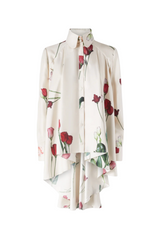 Silk Shirt with Floral Print