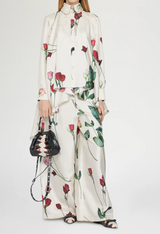 Silk Shirt with Floral Print