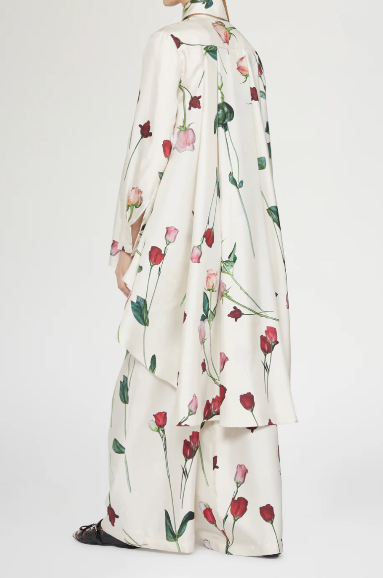 Silk Shirt with Floral Print