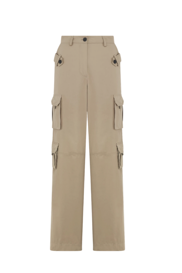 Cargo Pants Olive Cotton Gabardine