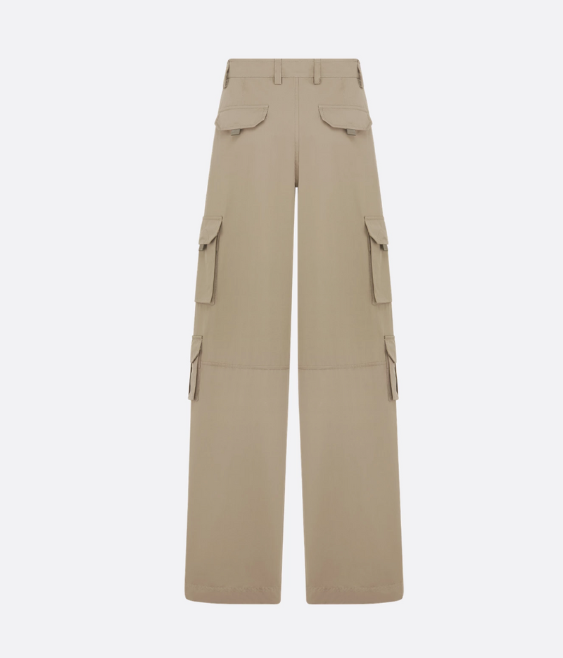 Cargo Pants Olive Cotton Gabardine