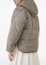 chevron flecked down jacket