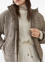 chevron flecked down jacket