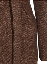 wool-blend single-breasted coat
