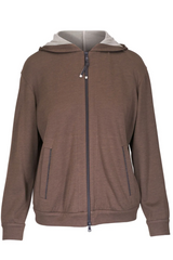 hooded cardigan