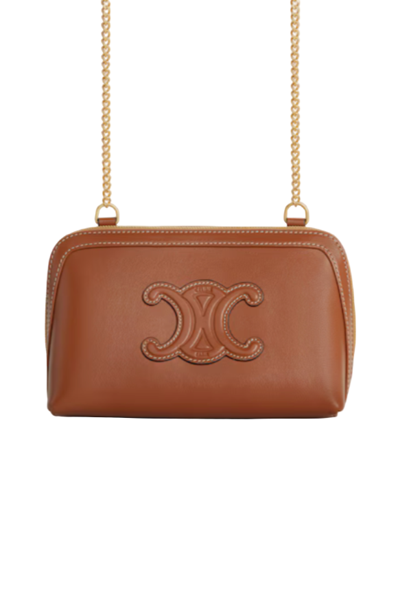 CLUTCH ON CHAIN IN SMOOTH CALFSKIN