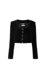 CROPPED SPENCER JACKET IN VELVET