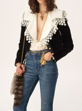 CROPPED SPENCER JACKET IN VELVET