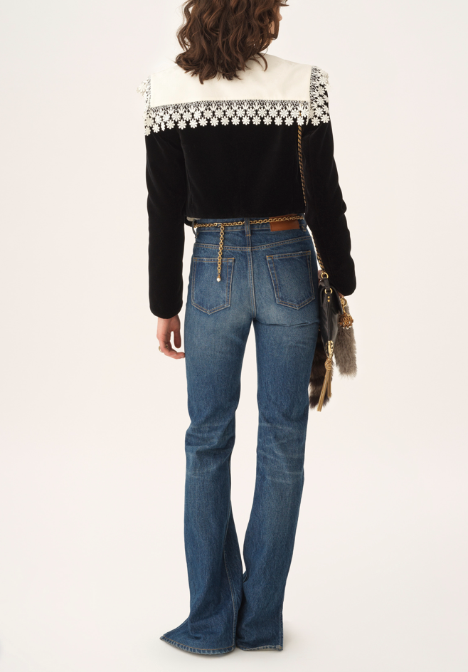 CROPPED SPENCER JACKET IN VELVET