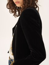CROPPED SPENCER JACKET IN VELVET