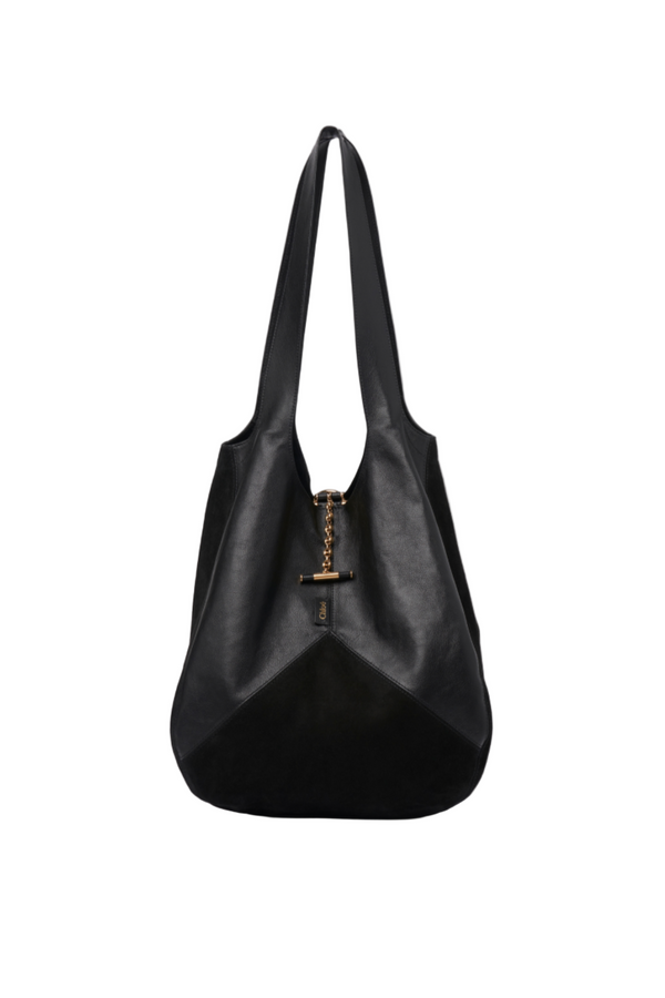 CHLOÉ BALLOON BAG IN GRAINED & SUEDE LEATHER