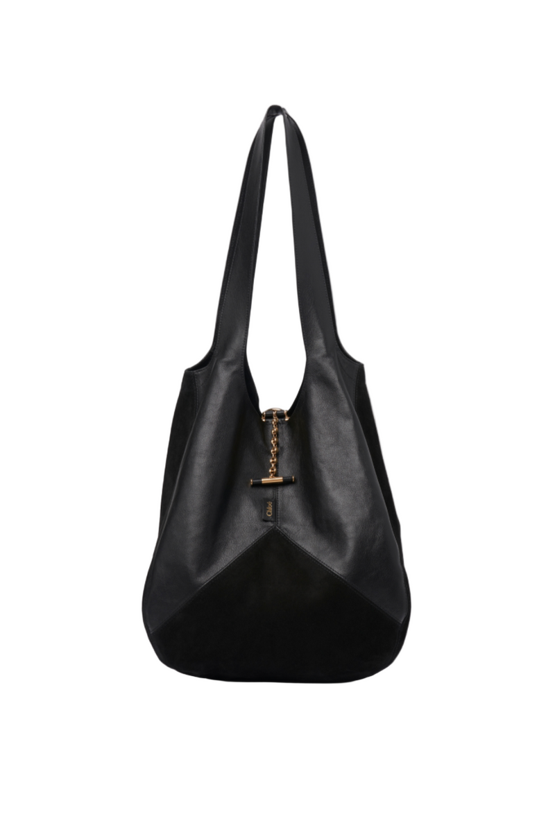 CHLOÉ BALLOON BAG IN GRAINED & SUEDE LEATHER