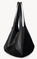CHLOÉ BALLOON BAG IN GRAINED & SUEDE LEATHER