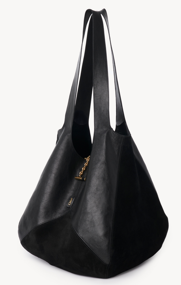 CHLOÉ BALLOON BAG IN GRAINED & SUEDE LEATHER