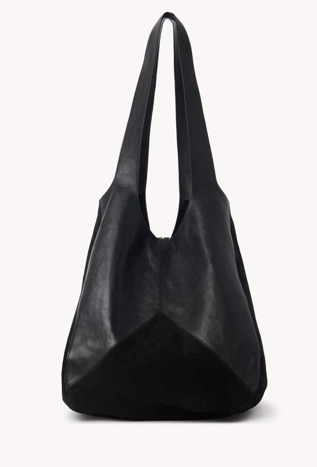 CHLOÉ BALLOON BAG IN GRAINED & SUEDE LEATHER