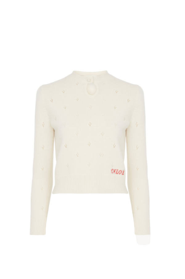 FITTED SWEATER IN A WOOL & CASHMERE KNIT