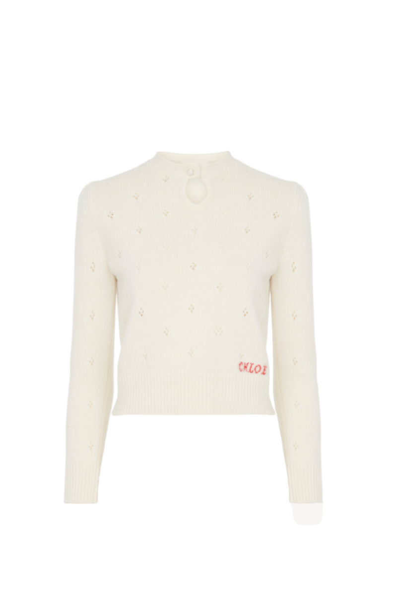 FITTED SWEATER IN A WOOL & CASHMERE KNIT