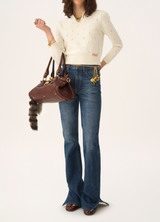 FITTED SWEATER IN A WOOL & CASHMERE KNIT