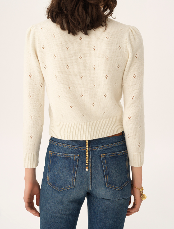 FITTED SWEATER IN A WOOL & CASHMERE KNIT