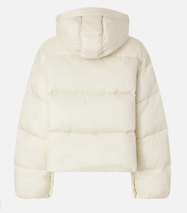 Technical canvas jacket with hood