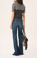 SHORT-SLEEVE POLO SWEATER IN A WOOL & CASHMERE KNIT
