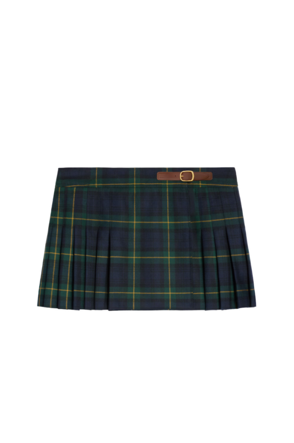 KILT MINI SKIRT IN TARTAN WOOL