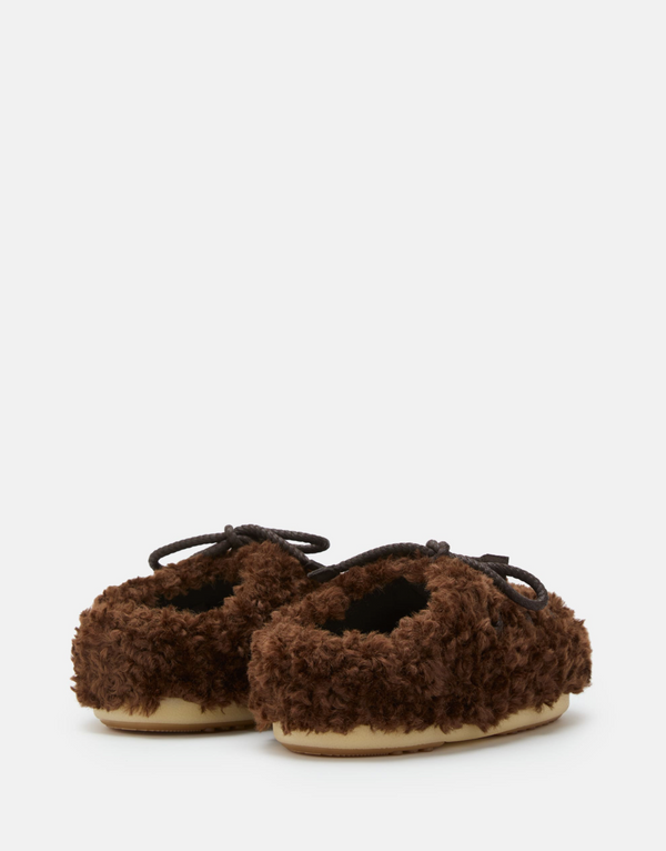 EVX DARK BROWN CURLY MULES