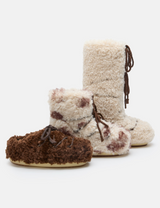 EVX DARK BROWN CURLY MULES