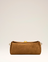 BROWN SUEDE LEATHER CARROUSEL BAG