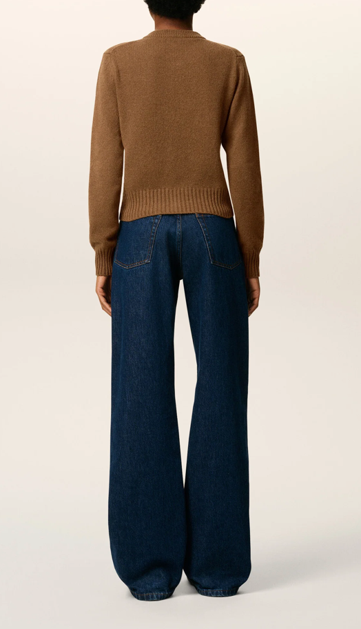 BROWN CASHMERE AMI DE COEUR CARDIGAN