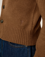 BROWN CASHMERE AMI DE COEUR CARDIGAN
