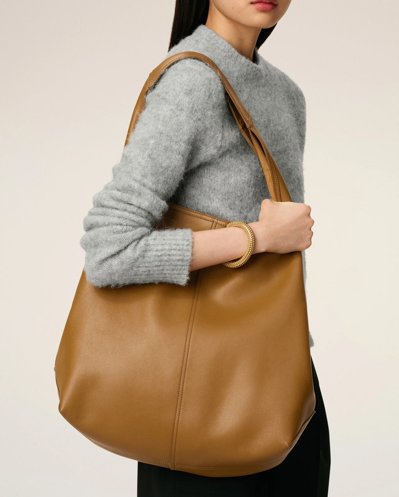 YELLOW SUPPLE LEATHER ETIENNE HOBO BAG