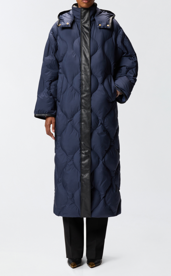 Long quilted coat