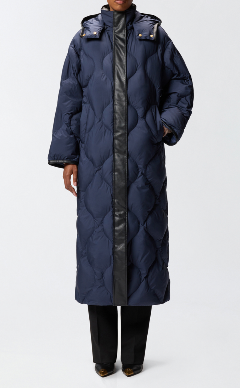 Long quilted coat