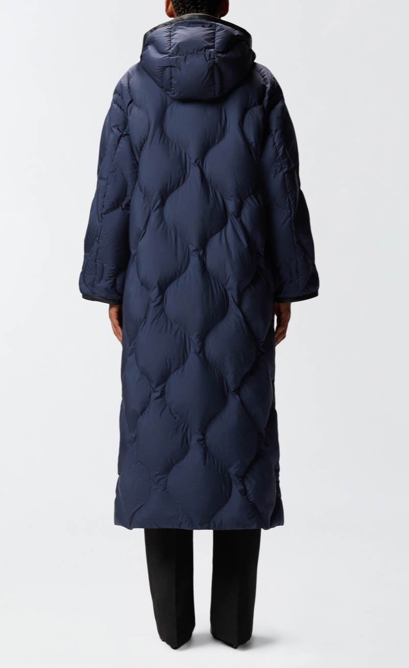 Long quilted coat