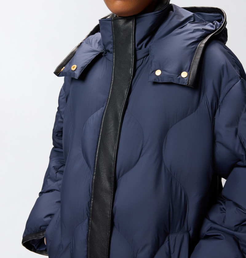 Long quilted coat