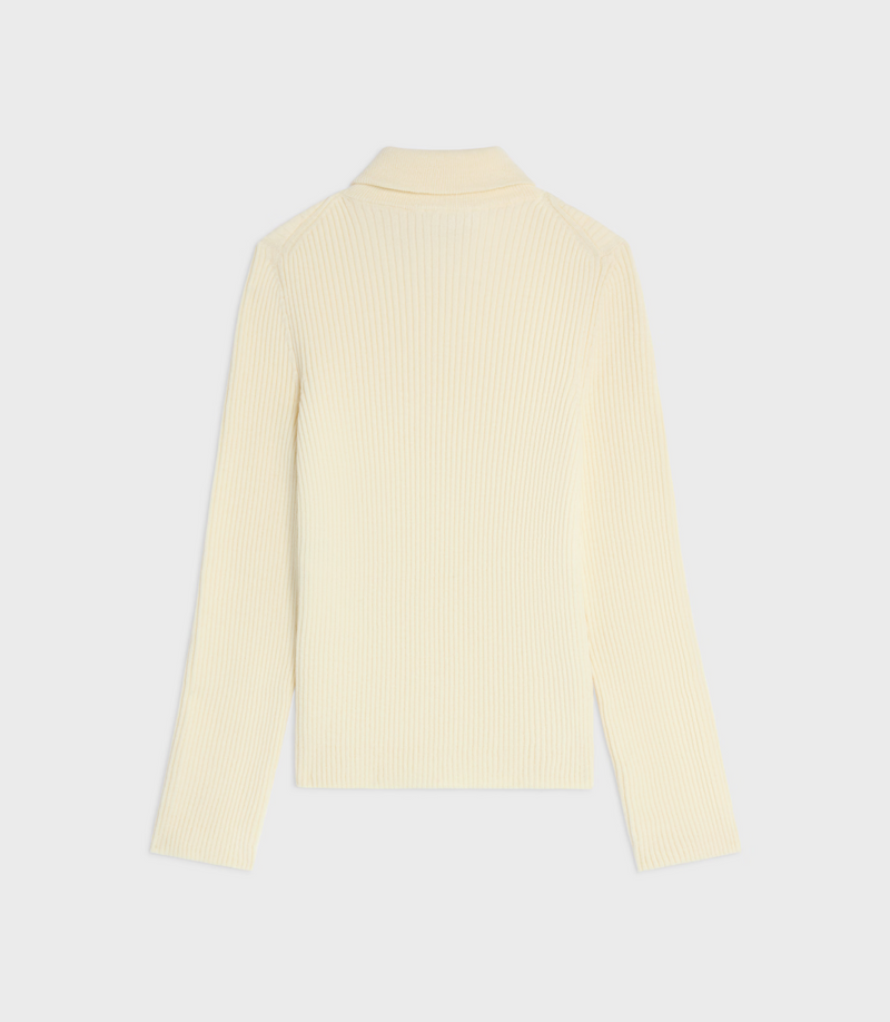 TURTLENECK TOP IN STRIPED WOOL