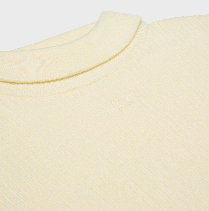 TURTLENECK TOP IN STRIPED WOOL