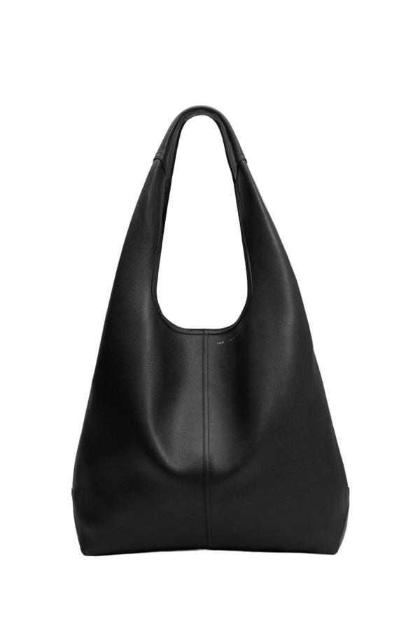 BLACK SMOOTH LEATHER ETIENNE HOBO BAG