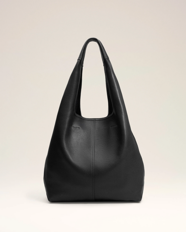 BLACK SMOOTH LEATHER ETIENNE HOBO BAG