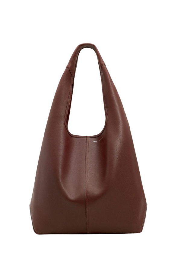 BURGUNDY SUPPLE LEATHER ETIENNE HOBO BAG